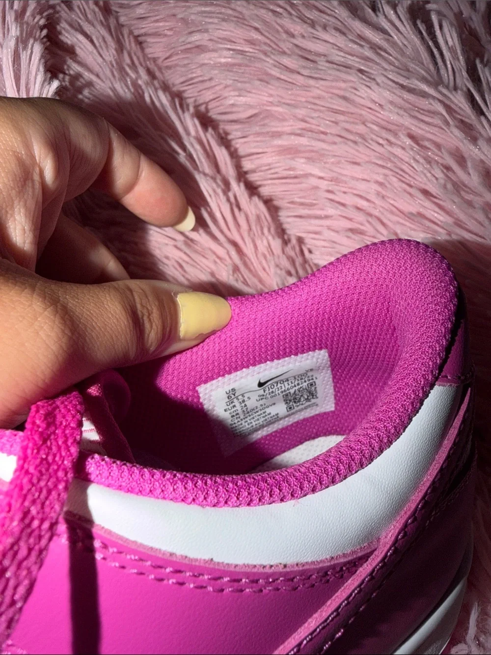 Pink and White Nike Dunks
